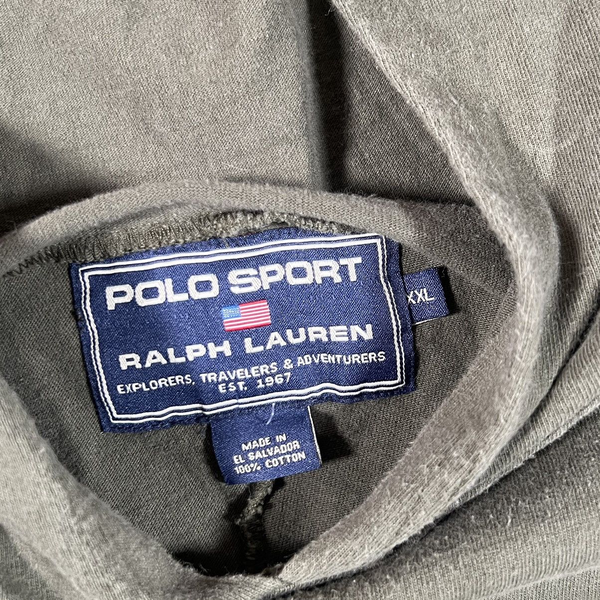 Polo Ralph Lauren × Vintage Ralph Lauren Polo Sport Hoodie Olive Pullover Sweatshirt Size US XXL / EU 58 / 5 - 6 Thumbnail