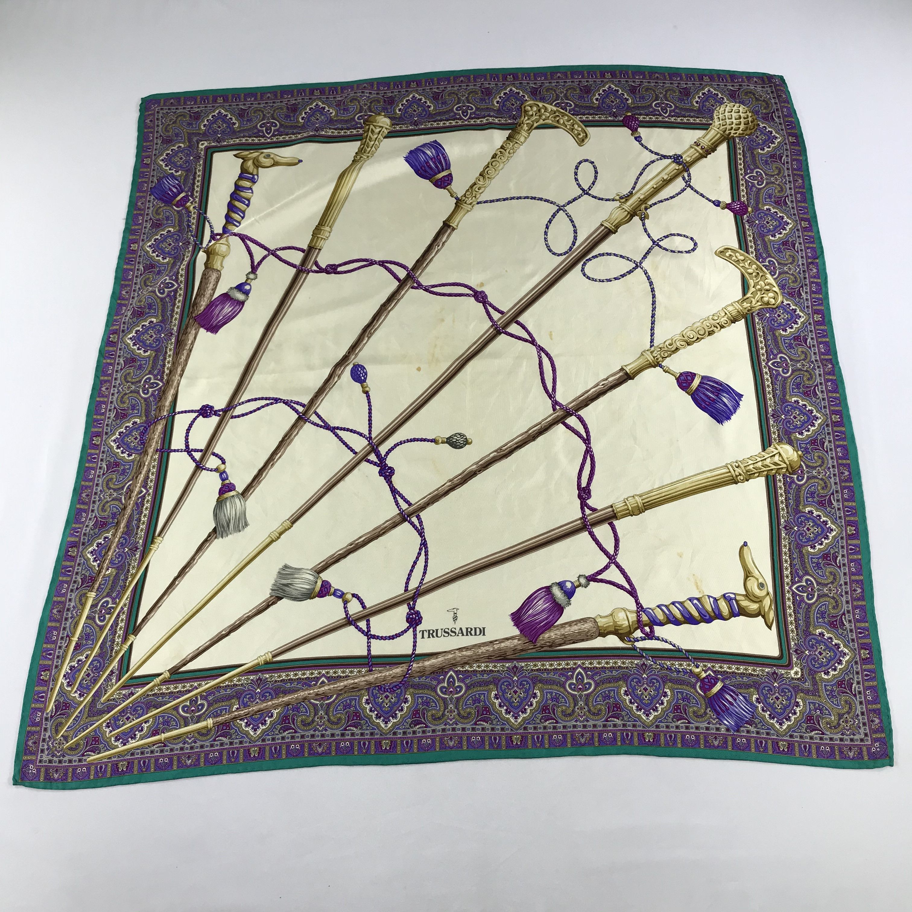 Trussardi Vintage Trussardi Silk Scarf M100 Size ONE SIZE - 2 Thumbnail