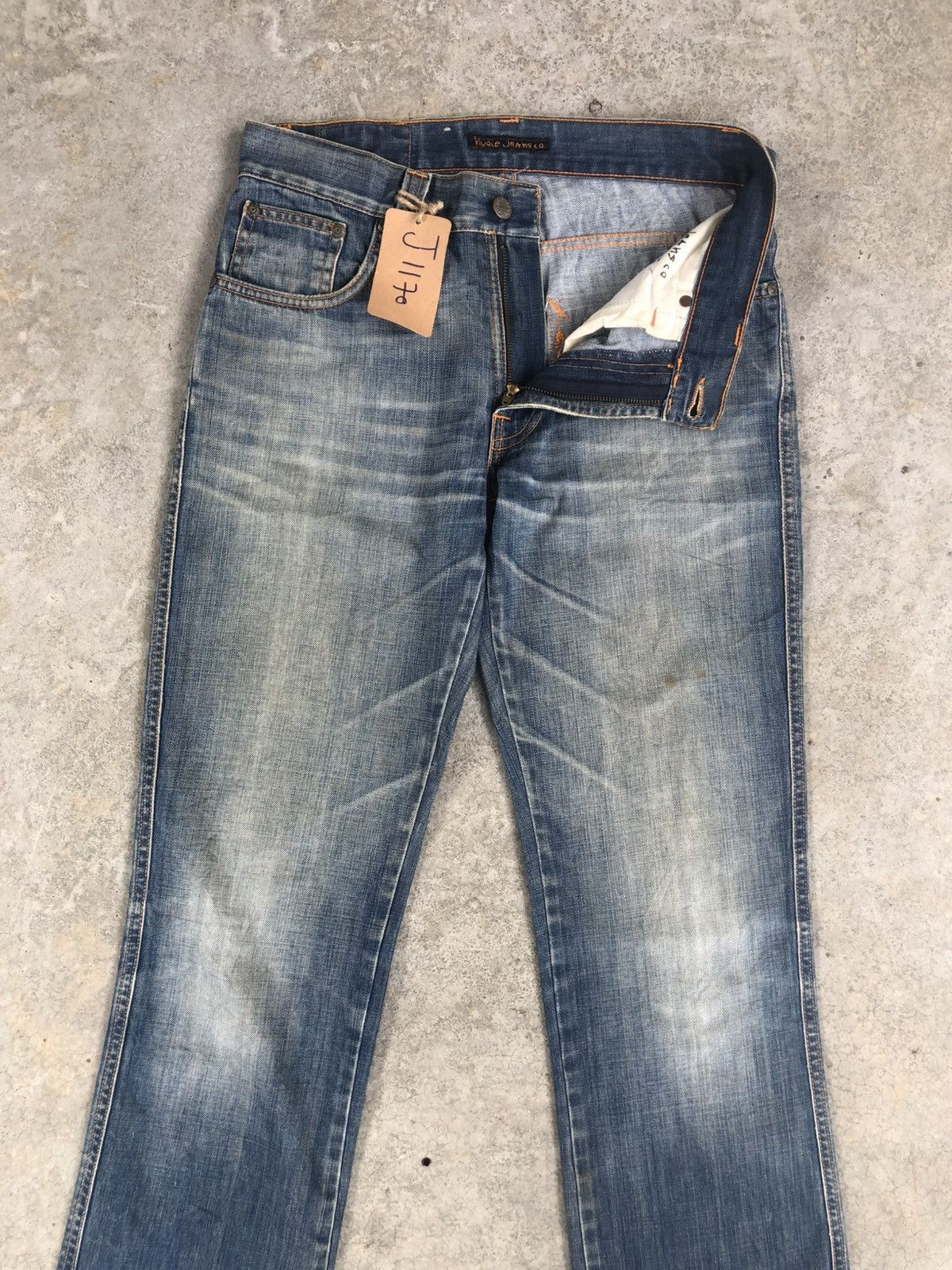 Nudie Jeans Nudie Distressed Jeans Mud Wash Size US 30 / EU 46 - 3 Thumbnail