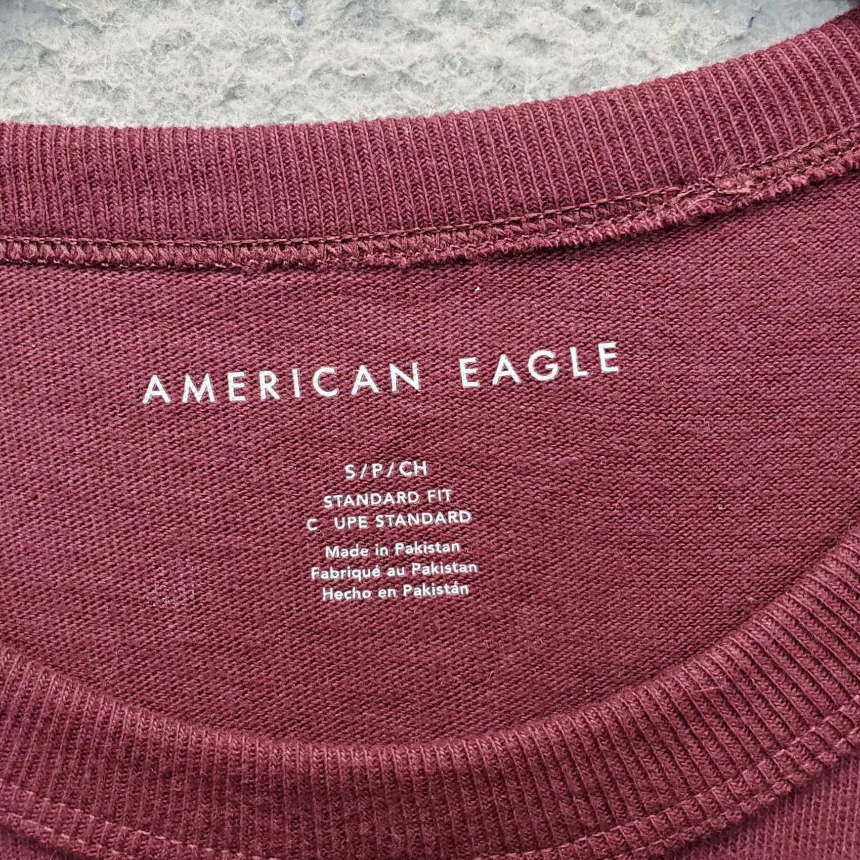American Eagle Outfitters American Eagle Outfitters Shirt: Mens Size S Burgundy Crew-Neck Pullover Standard Fit Size US S / EU 44-46 / 1 - 3 Thumbnail