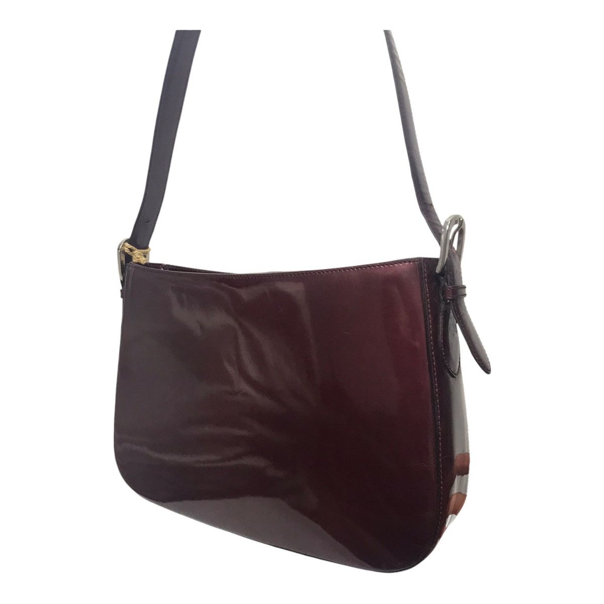 Moschino × Vintage Moschino Domestic Skin Shoulder Purple Bag Size ONE SIZE - 6 Thumbnail
