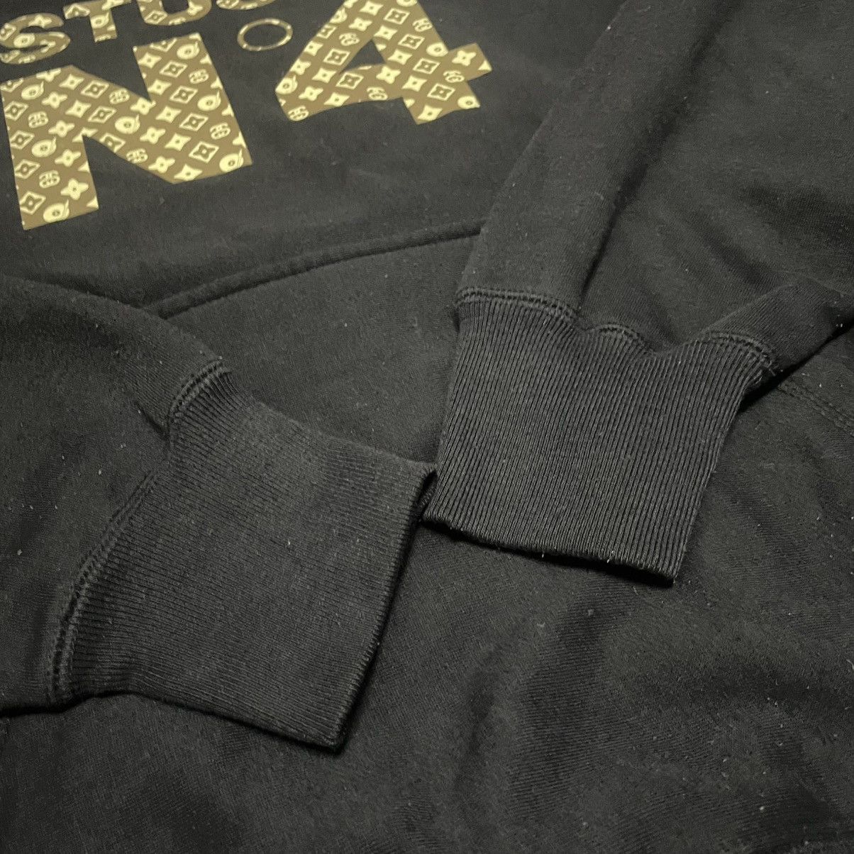 Stussy × Vintage Vintage 1990s Stussy N4 Monogram hoodie Size US L / EU 52-54 / 3 - 3 Thumbnail