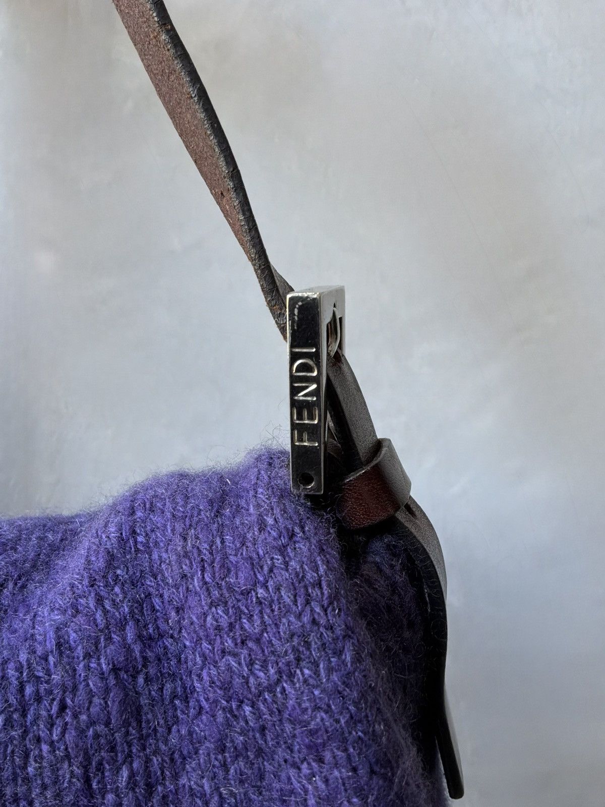 Fendi Fendi - Wool Knit - Wood - Purple Baguette Size ONE SIZE - 6 Thumbnail