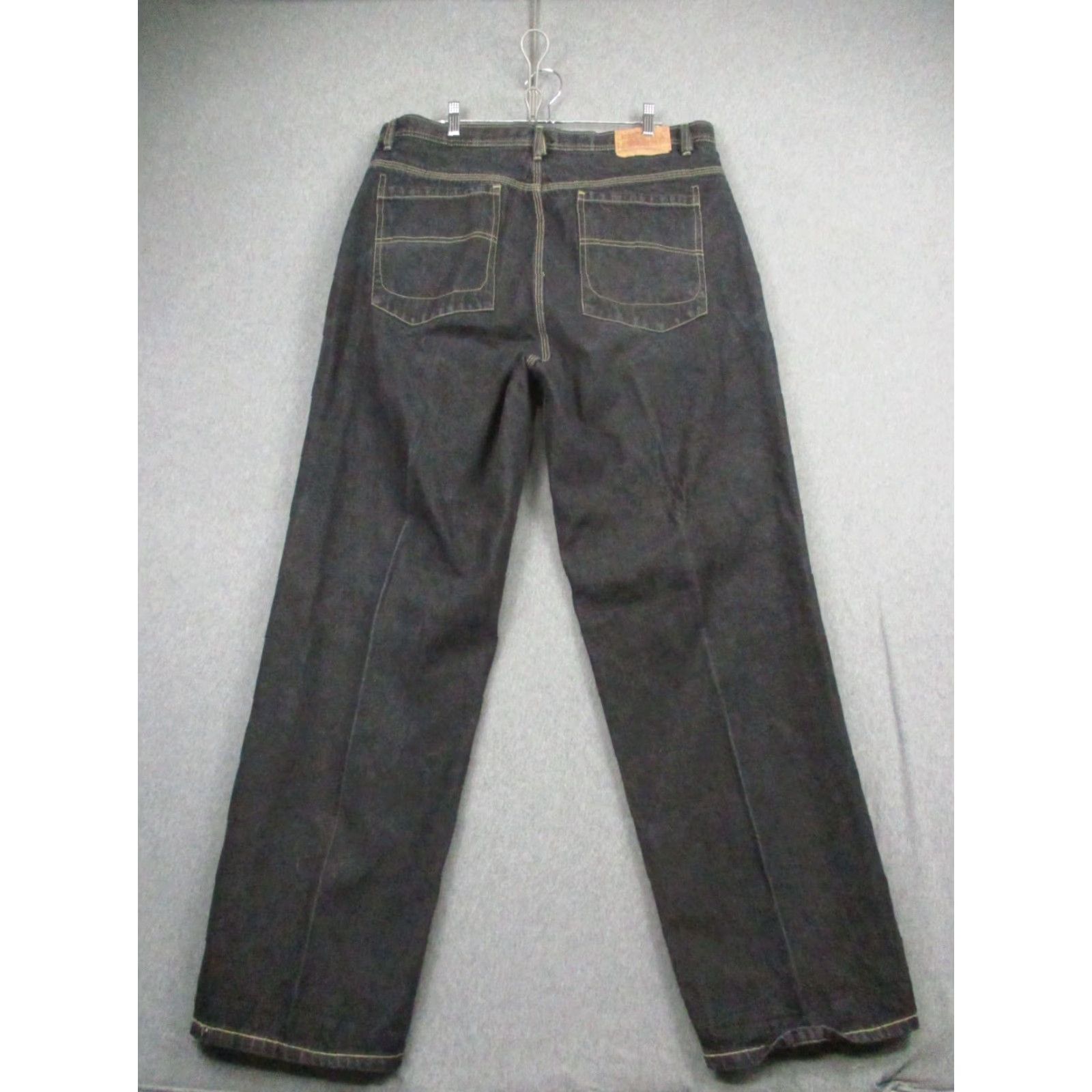 Ecko Unltd. ECKO UNLTD Jeans 38 Baggy Hip Hop Street Dark Black Y2K Wide-Leg Mens Jeans 5-Pocket Denim Cotton Baggy Fit Retro Size US 38 / EU 54 - 3 Thumbnail