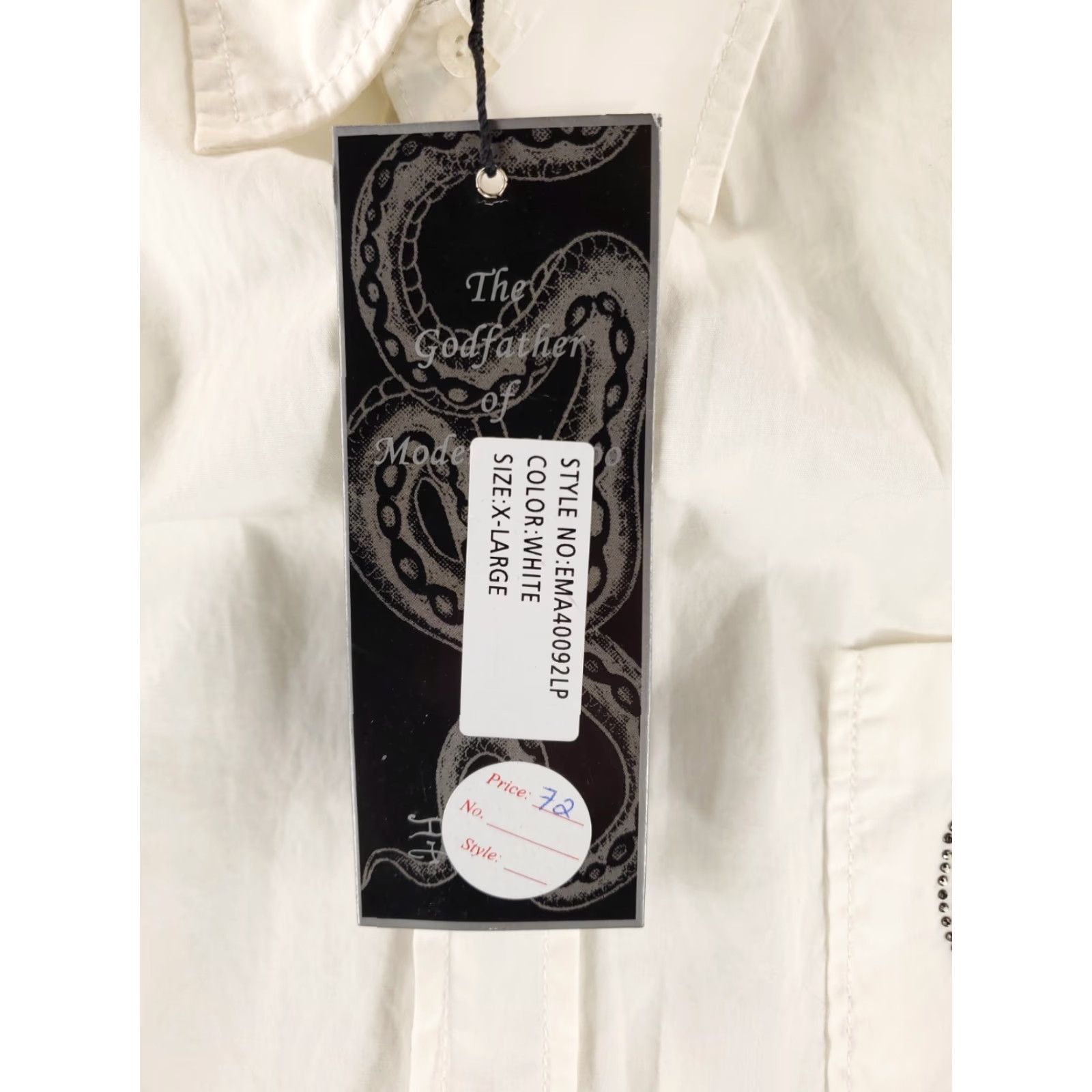 Ed Hardy Ed Hardy Christian Audigier Button Up Shirt Long Sleeve White Skull Mens XL NWT Size US XL / EU 56 / 4 - 4 Thumbnail