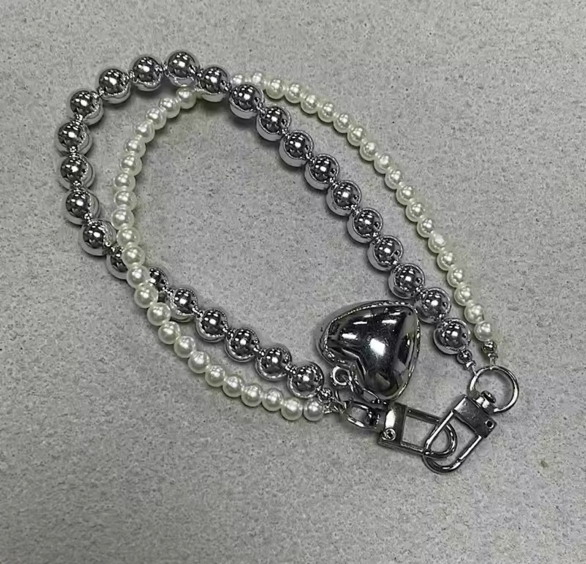 Jewelry Stylish 3D Heart Pearl Beaded Accessories Size ONE SIZE - 5 Thumbnail