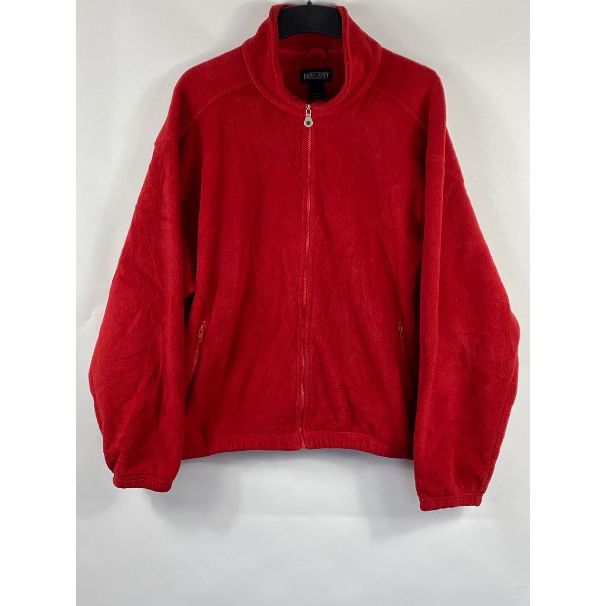 image of Lands End Vintage Lands' End Polartec Full Zip Fleece Jacket Red Size, Men's (Size XL)