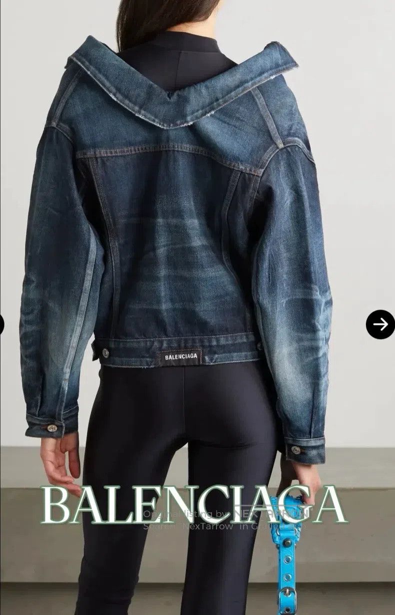 Balenciaga Balenciaga Distressed denim jacket Size XXS / US 00 / IT 34 - 7 Thumbnail