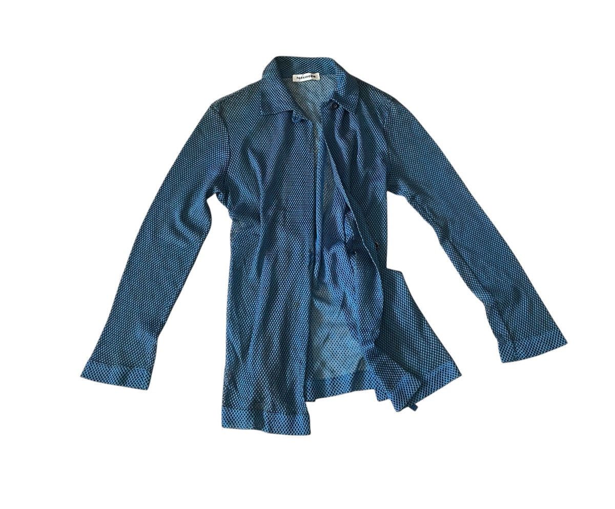 Issey Miyake Vintage issey miyake permanente ruched sheer net shirt Size US S / EU 44-46 / 1 - 2 Thumbnail