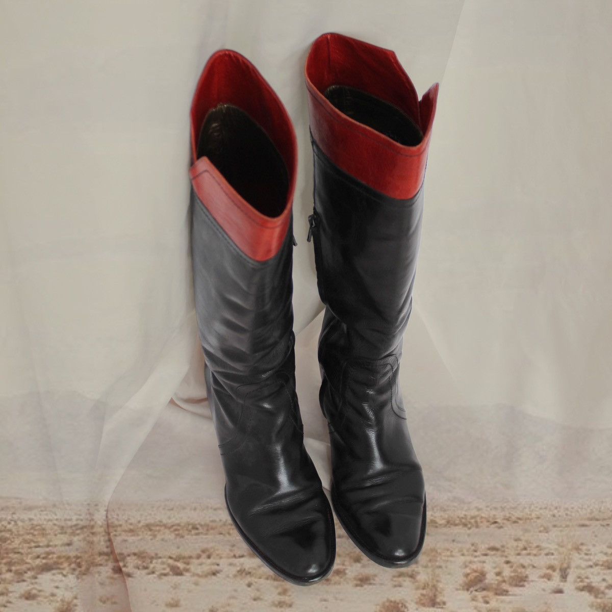 Vintage 🍎BLACK HIGH BOOTS🍎 Size US 7 / IT 37 - 4 Thumbnail