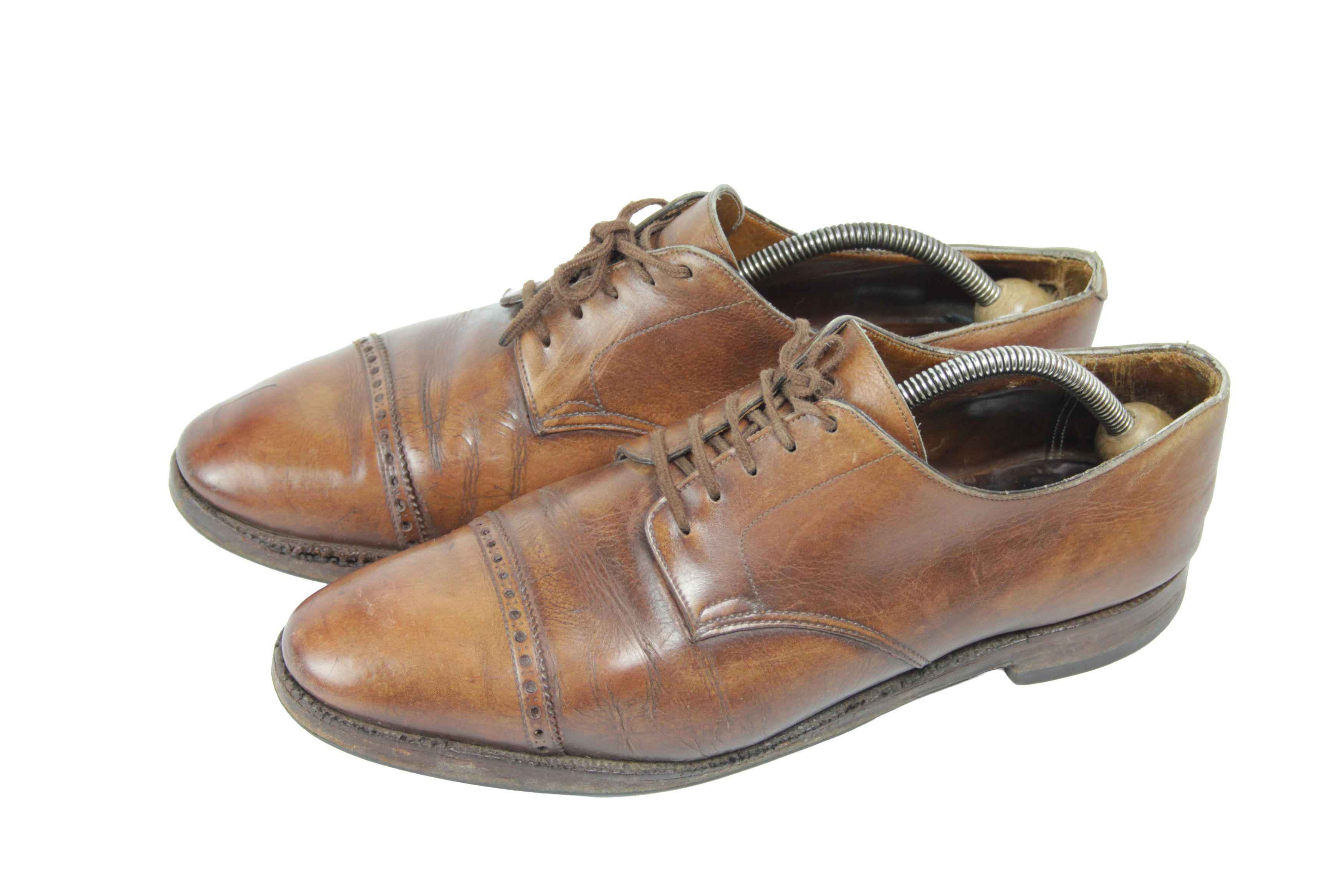 John Lobb 90S Bespoke 5-Eyelet Cap Toe Blucher Derby Vintage Size US 10.5 / EU 43-44 - 3 Thumbnail