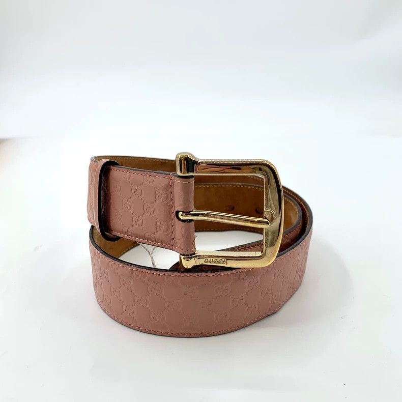 Gucci Gucci Bean sand-colored double G embossed full-print belt 2 Size ONE SIZE - 1 Thumbnail