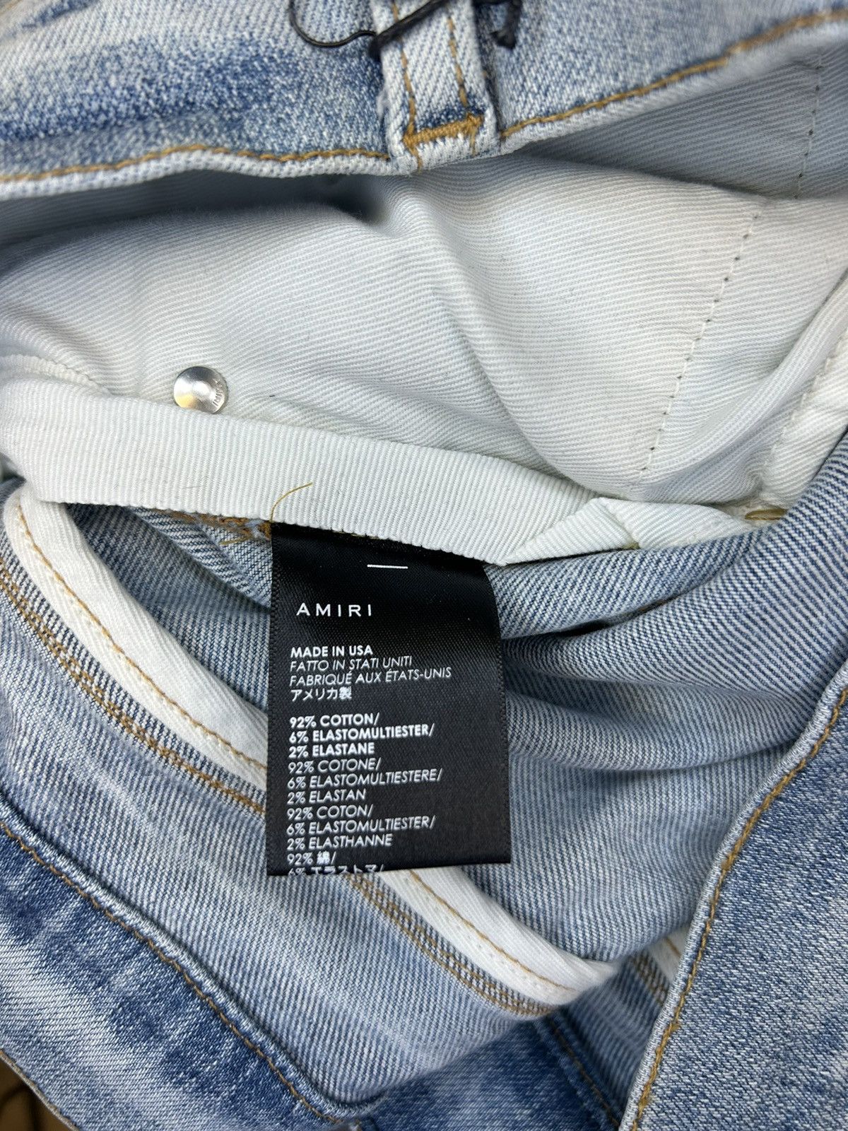 AMIRI MX2 WHITE BANDANA JEANS - CLAY INDIGO