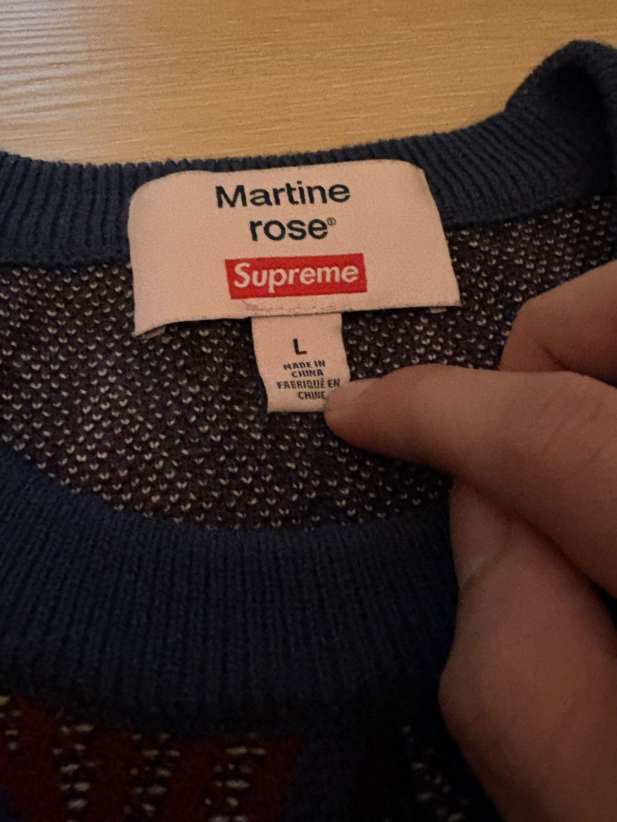 Martine Rose × Supreme Supreme Martine Rose Sweater Blue Size US L / EU 52-54 / 3 - 3 Thumbnail