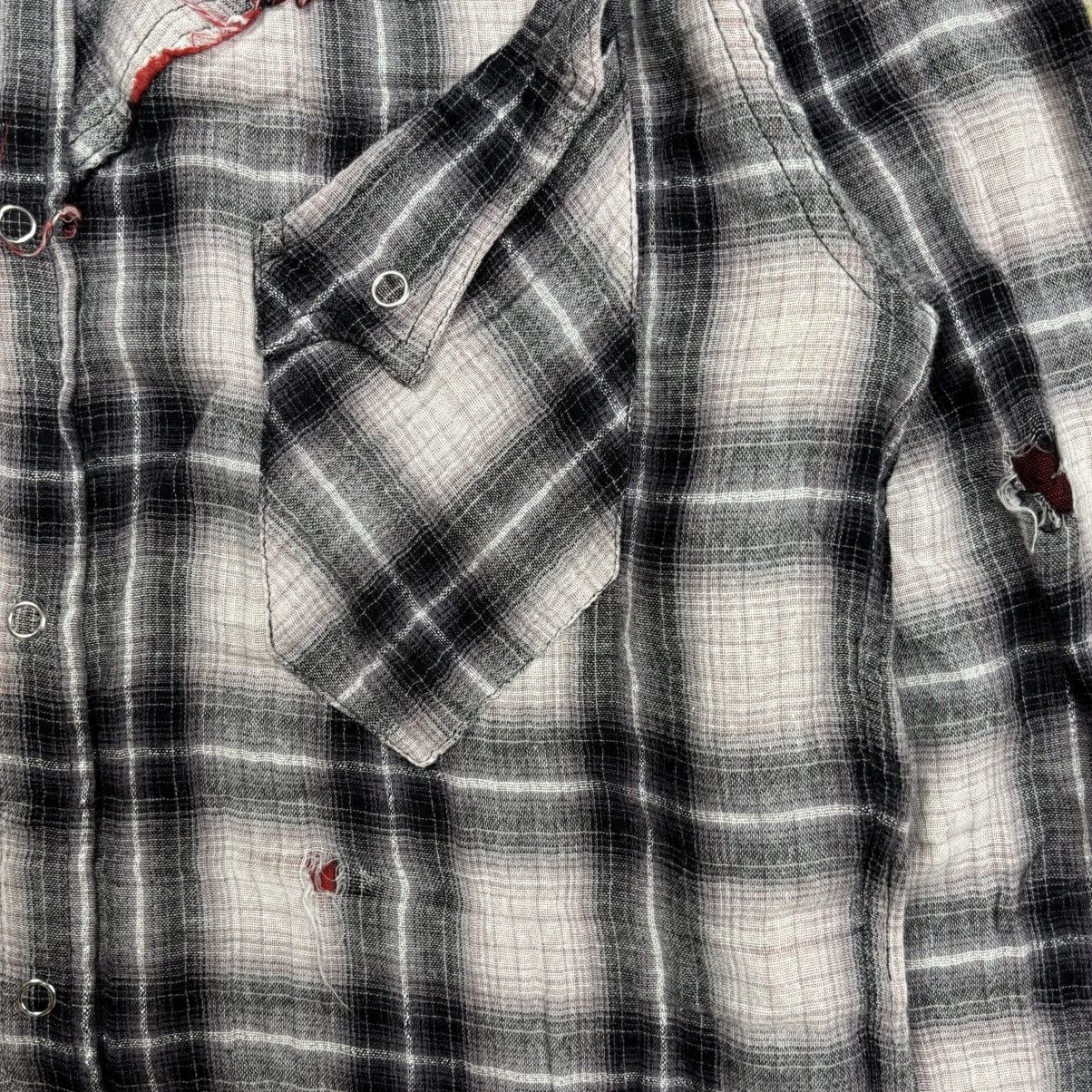 JACKROSE 2000s Jackrose - Distressed Western Flannel Shirt Size US M / EU 48-50 / 2 - 8 Thumbnail