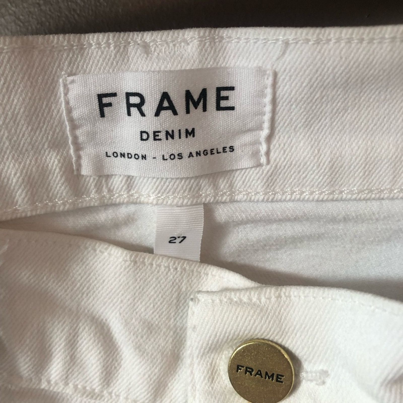 Frame Frame wide leg Jeans denim pants white le vintage Size 27" / US 4 / IT 40 - 5 Thumbnail