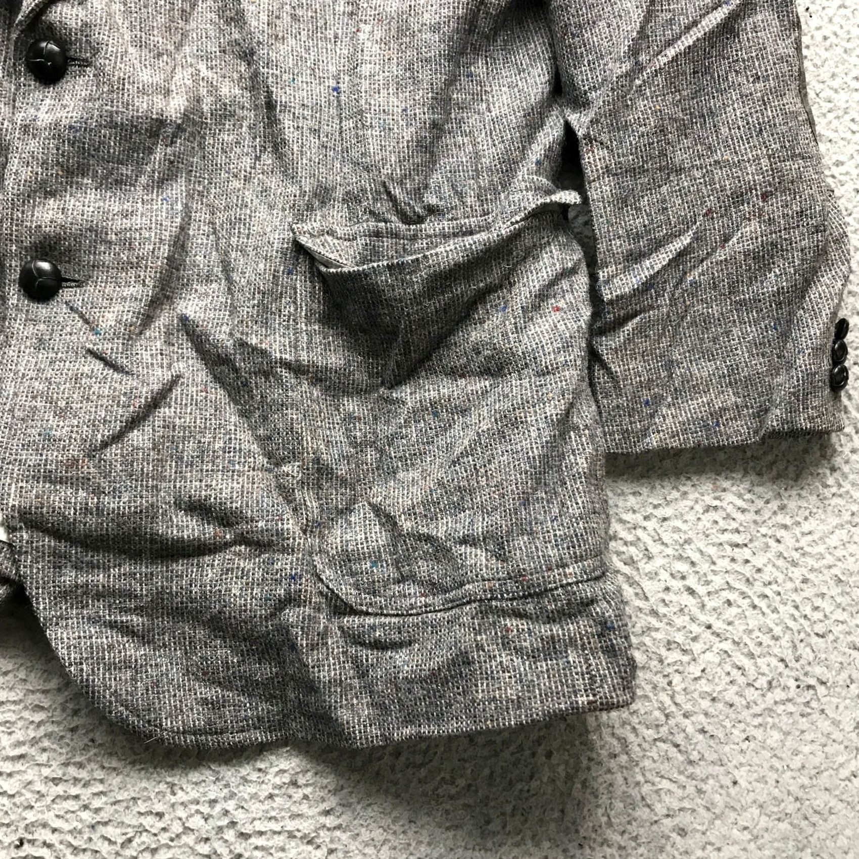 Pendleton VINTAGE Pendleton Wool Lined Blazer Coat Jacket Mens 46 XXL Notched Collar Pockets Gray Size 46R - 5 Thumbnail
