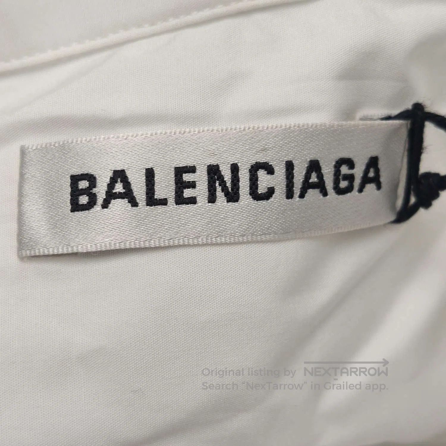 Balenciaga Balenciaga White Cotton Spread Collar Shirt XXXS. Size US XXS / EU 40 - 4 Thumbnail