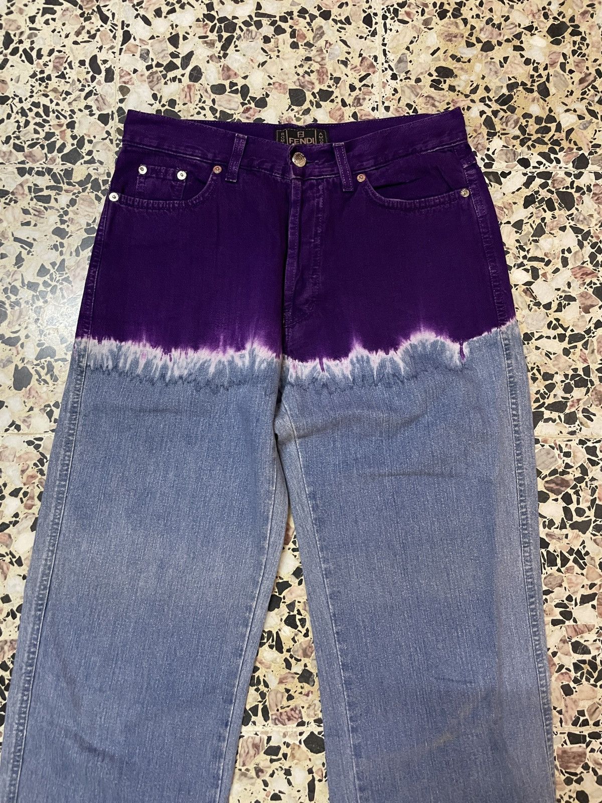 Fendi Vintage Fendi Roma Italy Couture Tie dye jeans Collection Size US 30 / EU 46 - 3 Thumbnail