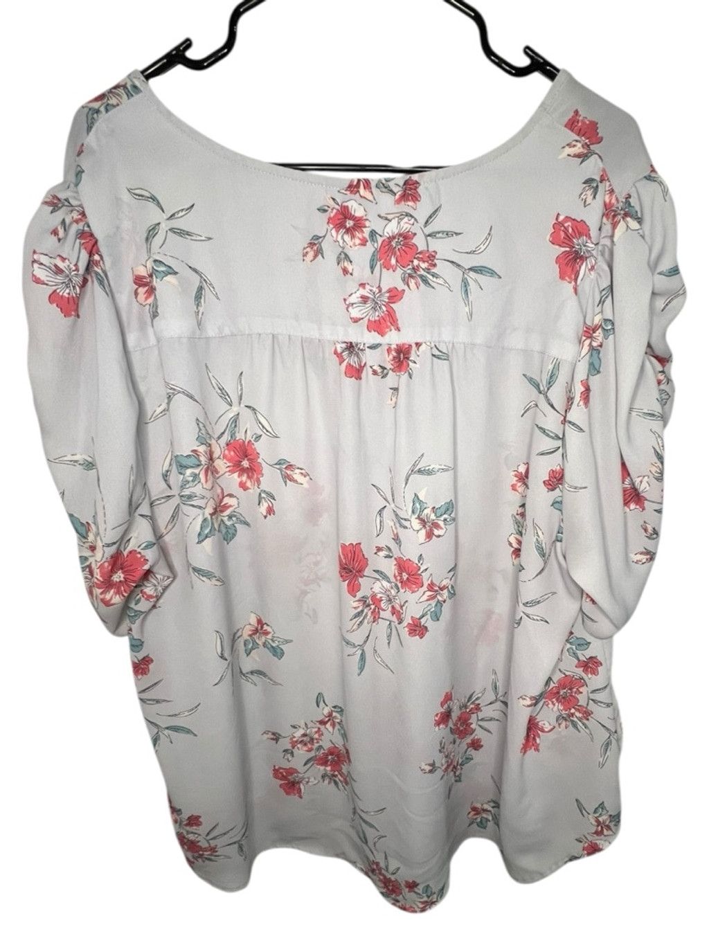 Torrid Torrid Harper Floral Short Sleeve Loose Fit Blouse Size 3XL / US 20-22 - 4 Thumbnail