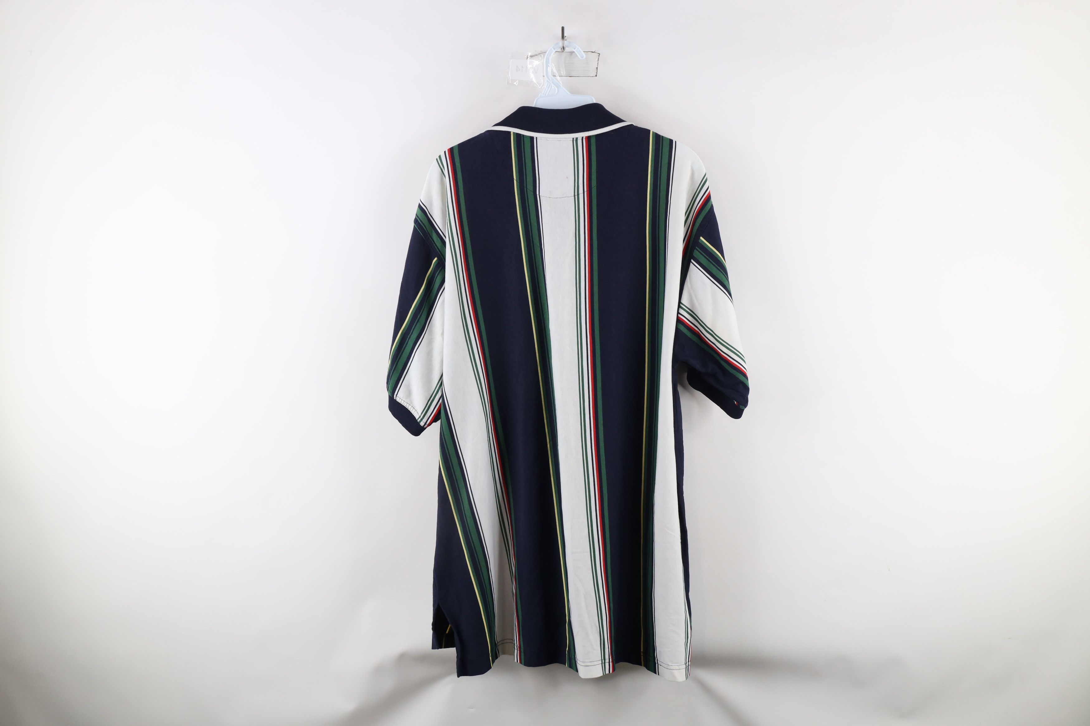 Vintage Vintage 90s Streetwear Rainbow Striped Collared Polo Shirt Size US XXL / EU 58 / 5 - 12 Thumbnail