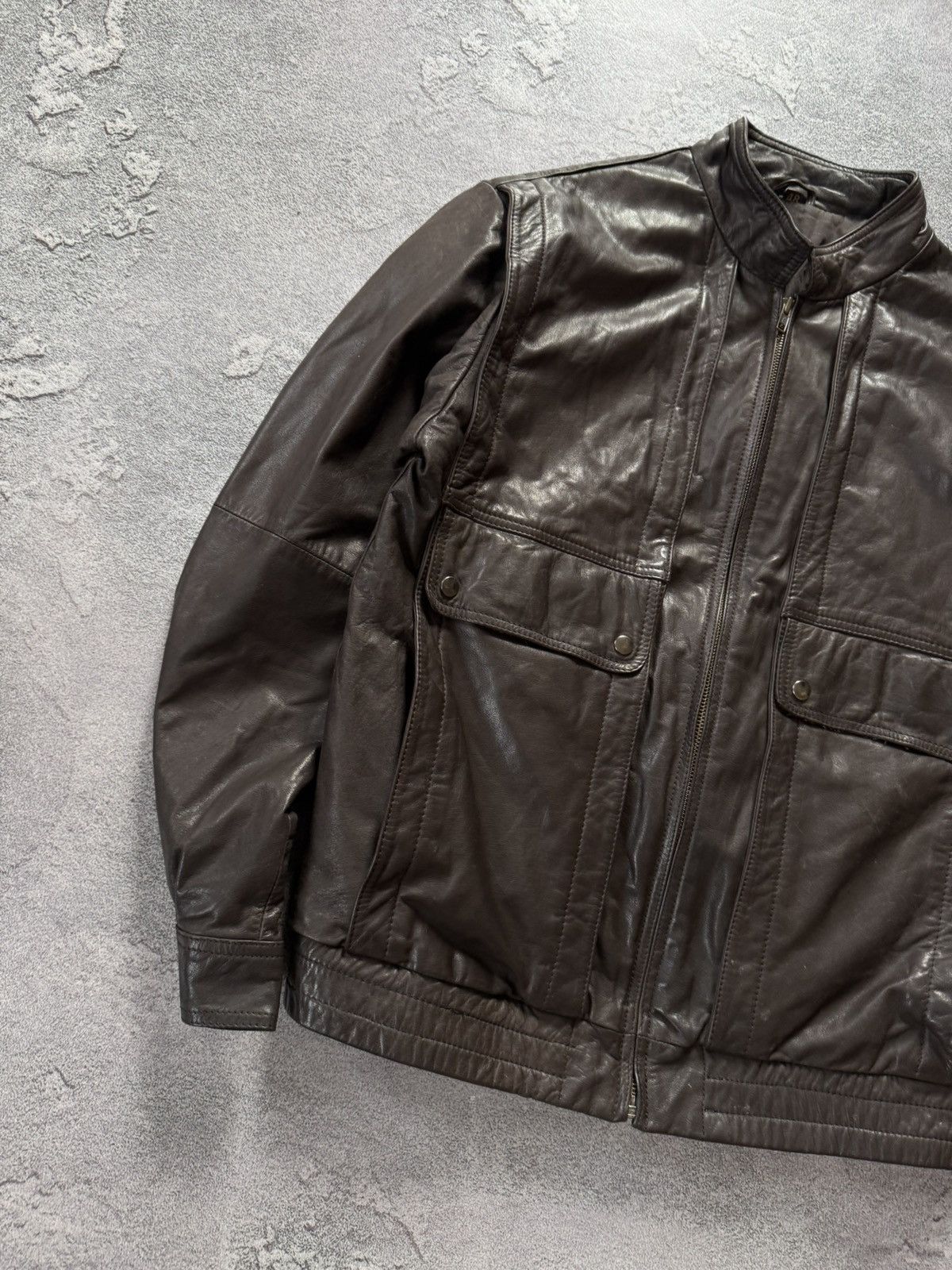 Vintage Leather S aviator bomber pilot jacket coat brown Size US S / EU 44-46 / 1 - 3 Thumbnail