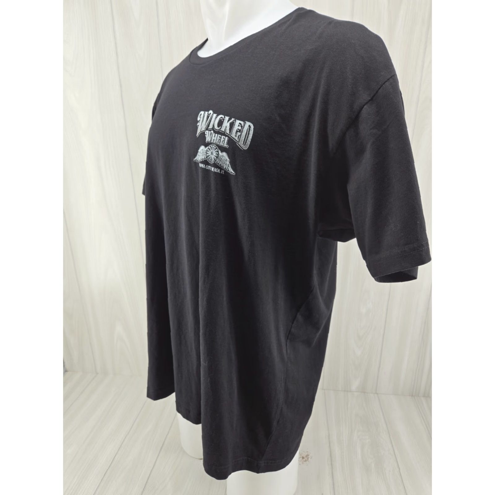 Vintage Wicked Wheel Motorcycle Panama City Beach Shirt Men Black XL Size US XL / EU 56 / 4 - 4 Thumbnail