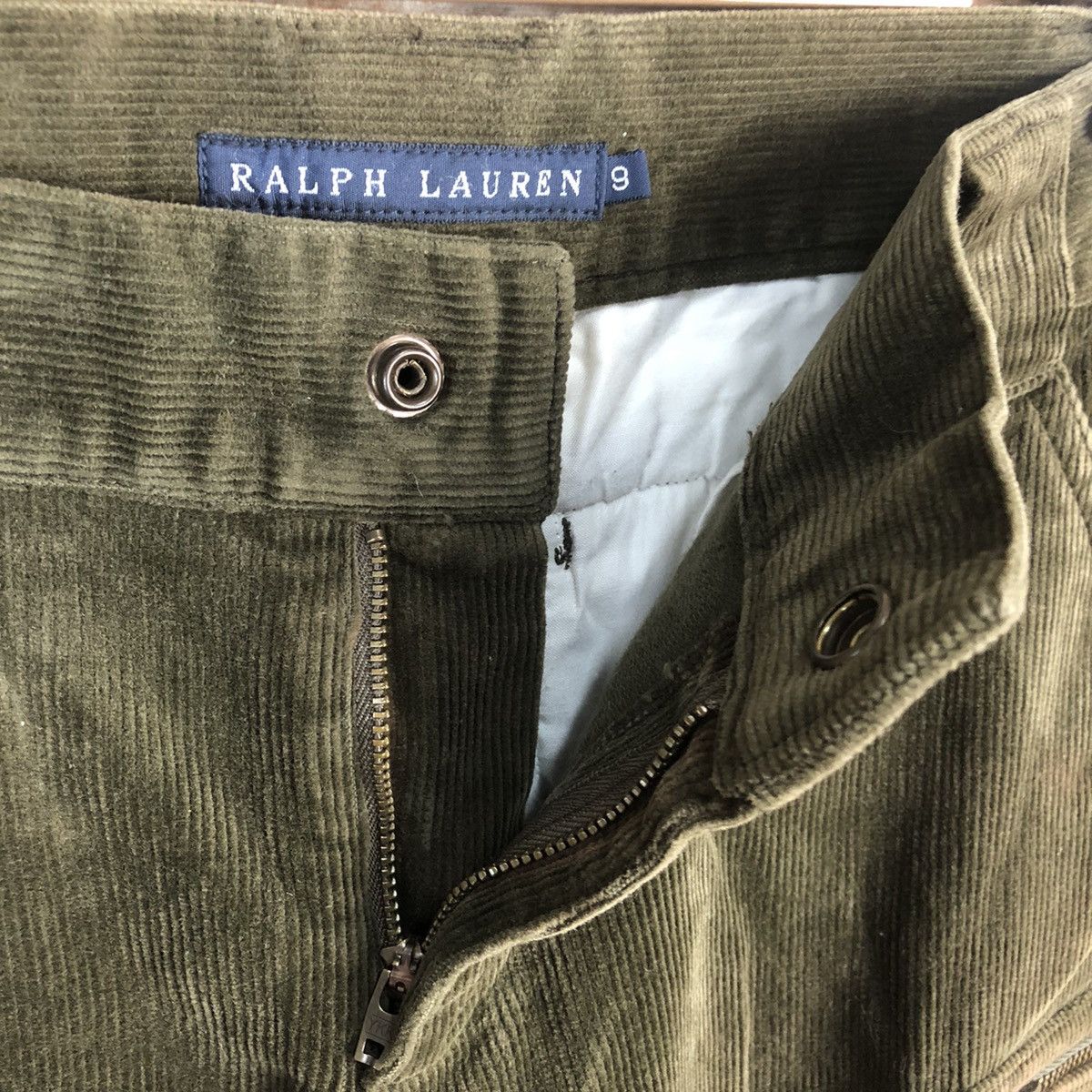 DL Ralph Lauren Green Multipocket Corduroy Pants #C754