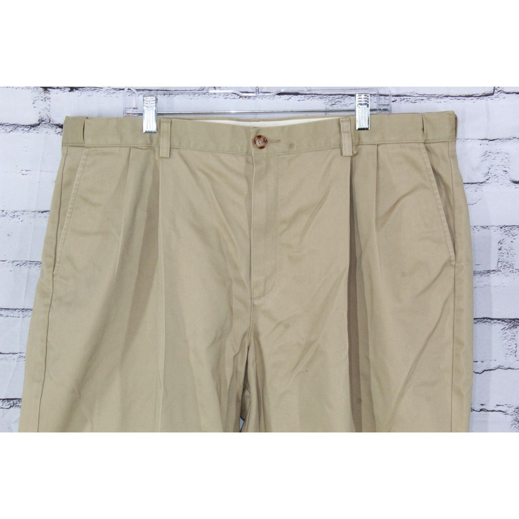 L.L. Bean LL Bean Men Wrinkle Free Chinos Hidden Comfort Khaki Dress Size US 42 / EU 58 - 3 Thumbnail