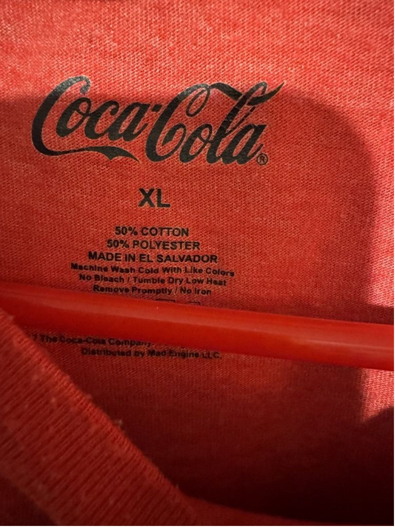 Coca Cola Coca Cola Classic Logo Men's Size XL Red T-Shirt Coke Size US XL / EU 56 / 4 - 4 Thumbnail