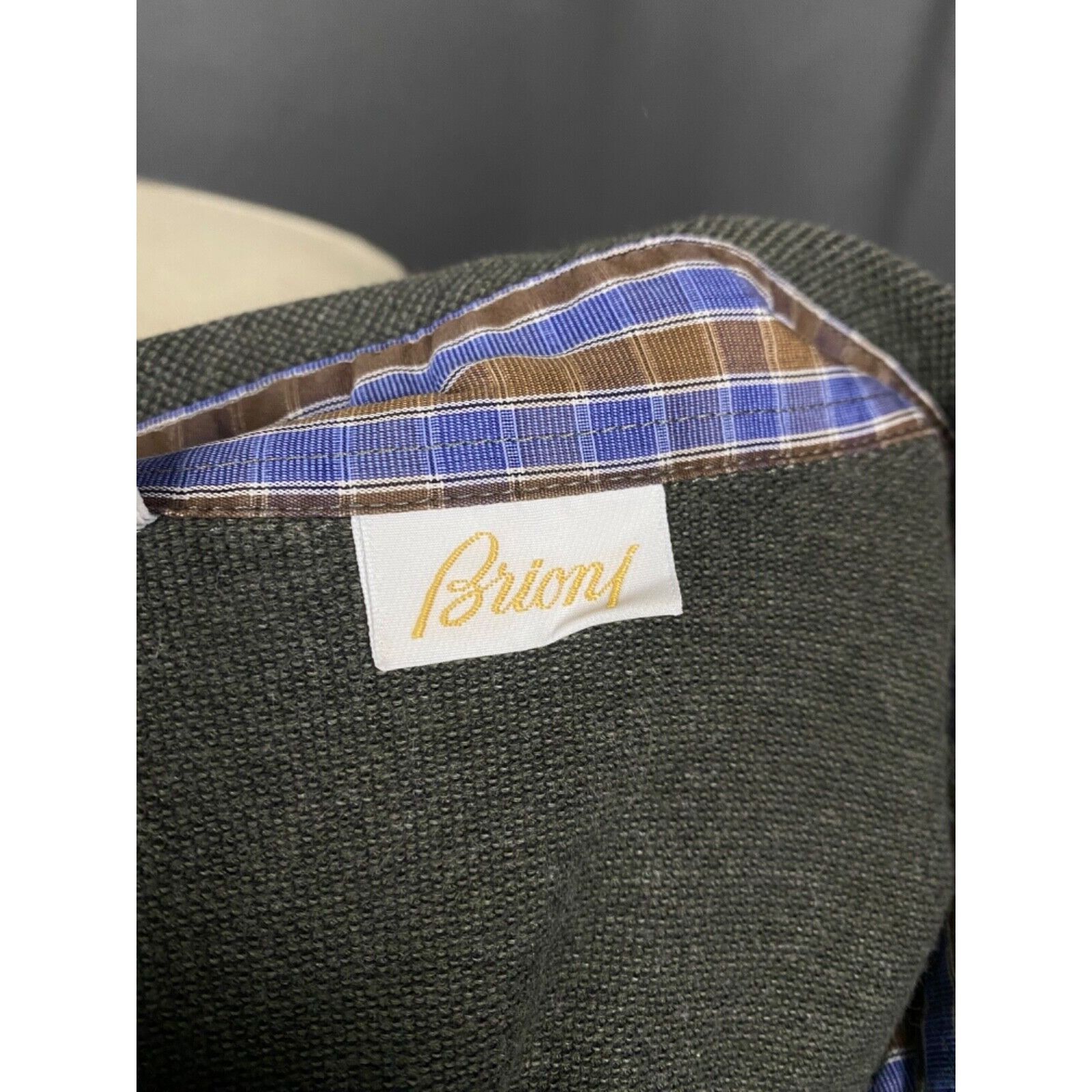 Brioni Brioni Men's Khaki Green Collared Longsleeve Polo Sweater Si Size US M / EU 48-50 / 2 - 10 Thumbnail