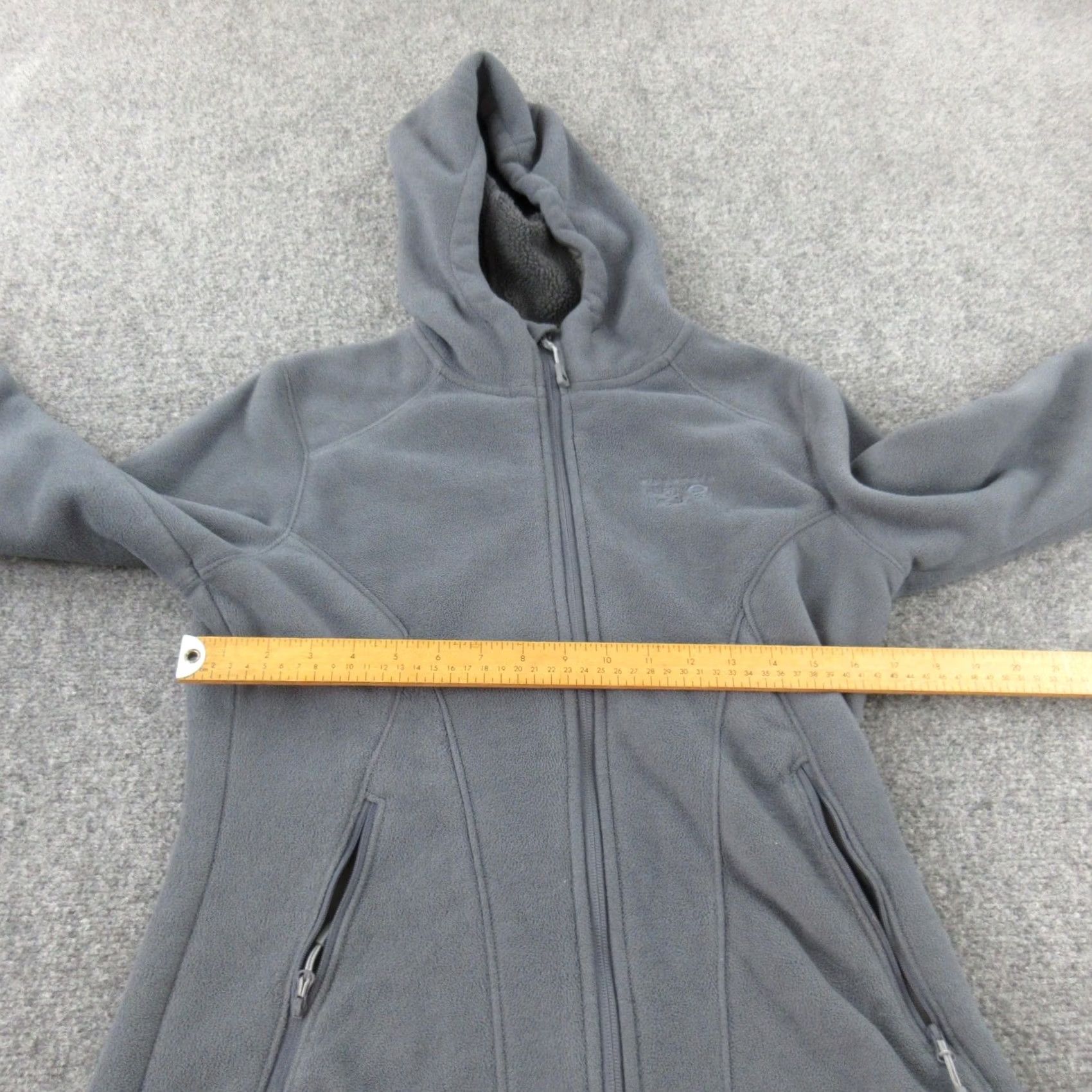 Mountain Hardwear Mountain Hardwear Fleece Jacket Women S Gray Hooded Zip Pockets Hiking Size S / US 4 / IT 40 - 5 Thumbnail