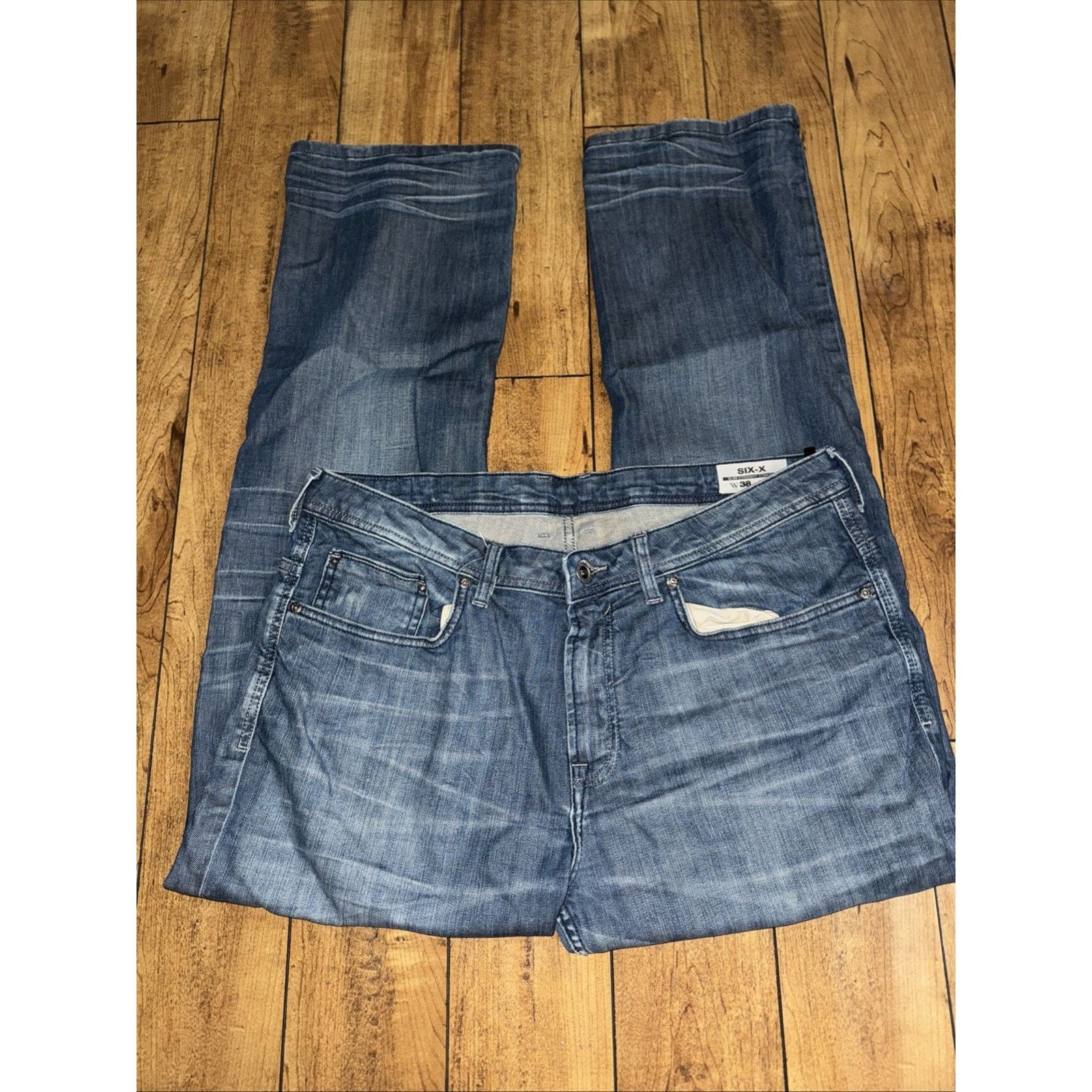 Buffalo David Bitton × Vintage Buffalo David Bitton Jeans 38x33 Honeycomb Fade Distressed Size US 38 / EU 54 - 5 Thumbnail