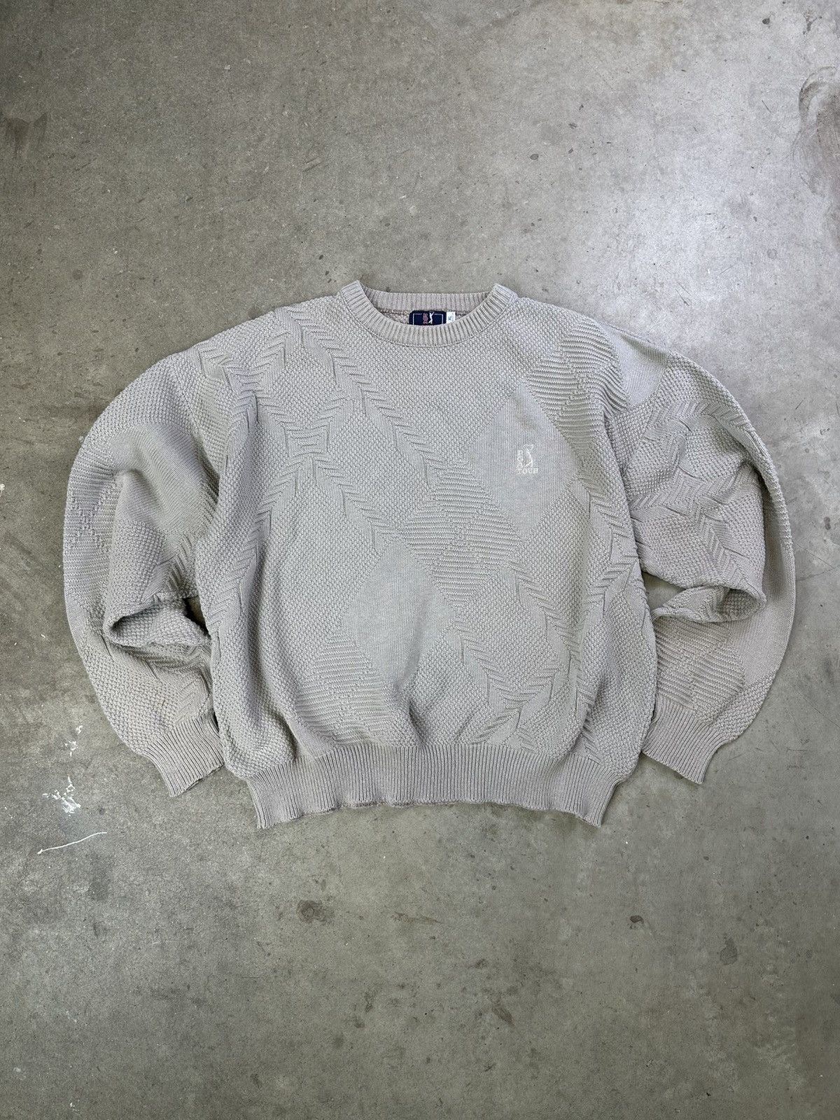 PGA Tour × Vintage 90s Vintage PGA Tour Knit Sweater XL Cable Knit Size US XL / EU 56 / 4 - 1 Thumbnail