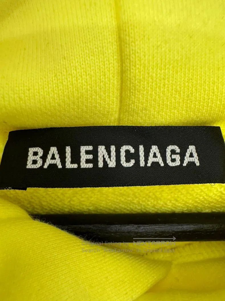 Balenciaga Balenciaga Fluorescent Green crew hoodie. Size US XXL / EU 58 / 5 - 4 Thumbnail