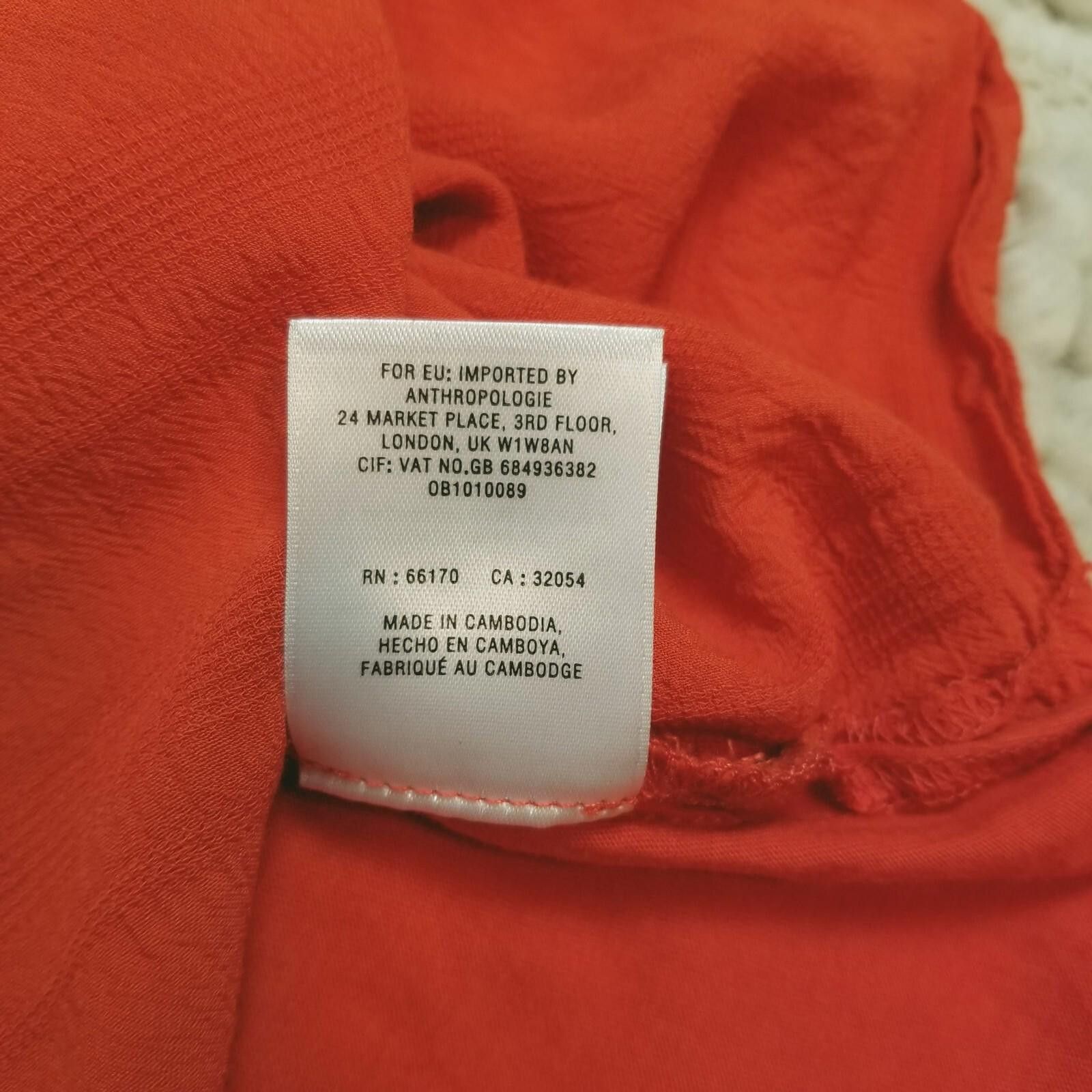 Anthropologie Anthropologie Maeve Colonsay Tank Top Blouse Orange Medium Size M / US 6-8 / IT 42-44 - 10 Thumbnail