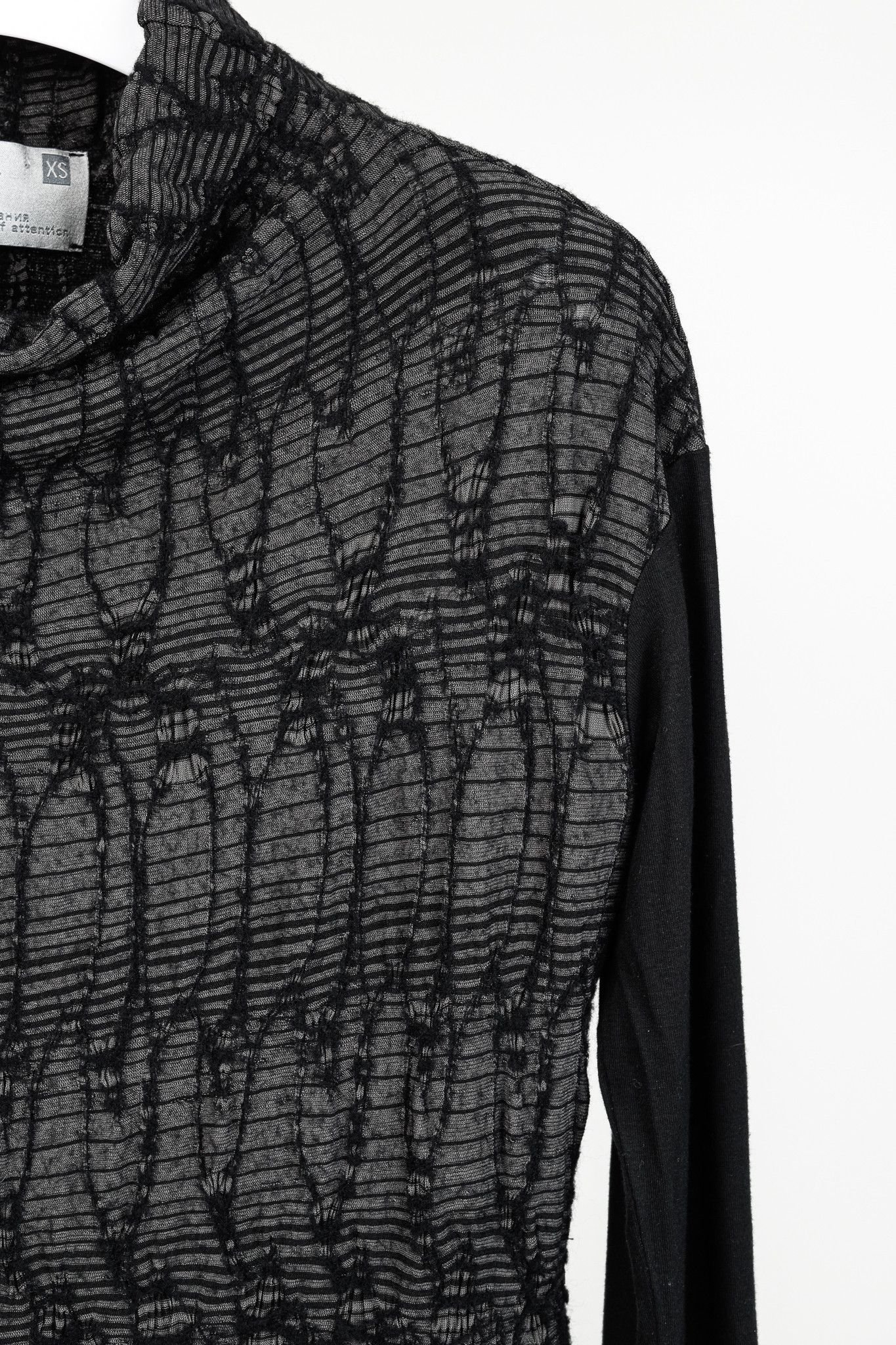 Other Art Point Abstract Design Mesh Detail Long Sleeve Top Size XS / US 0-2 / IT 36-38 - 5 Thumbnail