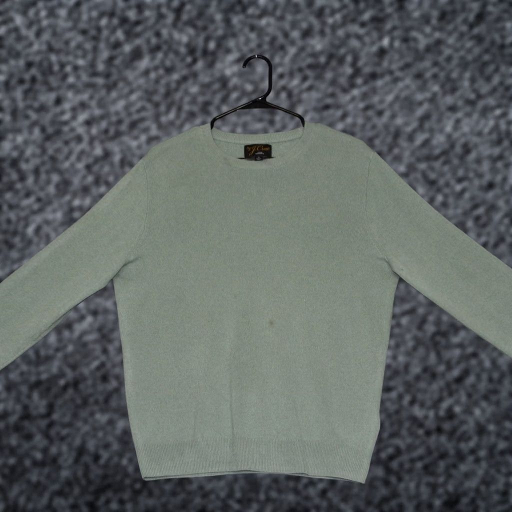 J.Crew VINTAGE? No. J. Crew Mens Crew Neck Cashmere Sweater Green Sage 100% Cashmere Size M Knit Size US M / EU 48-50 / 2 - 1 Thumbnail