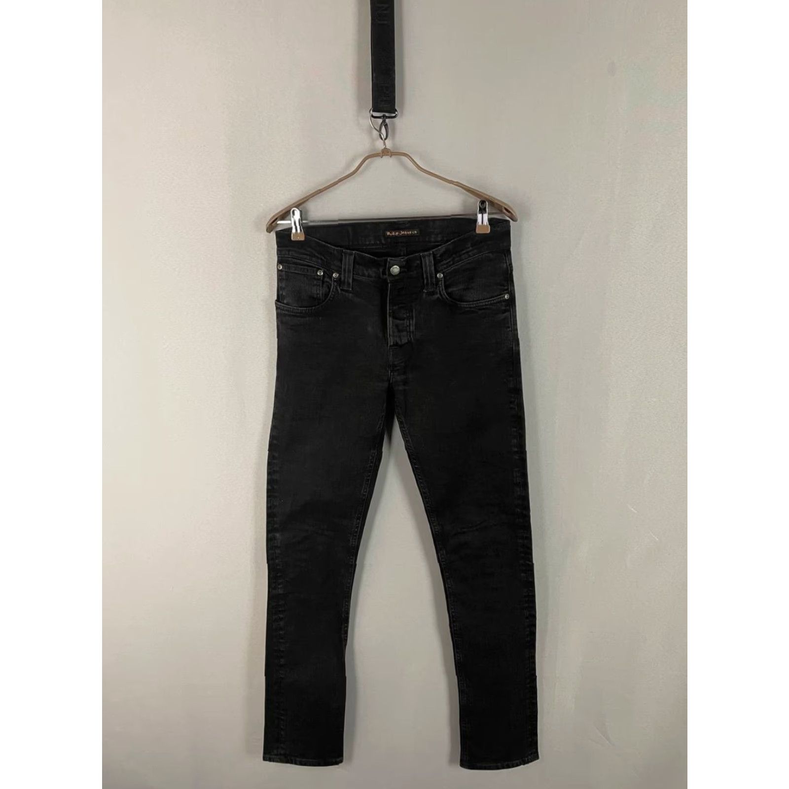 Nudie Jeans Nudie Jeans Co Jeans Slim Black Cotton Denim 32x32 5-Pocket Button Zip Vintage? No - Regular Mens 33 34 Size US 33 - 2 Thumbnail