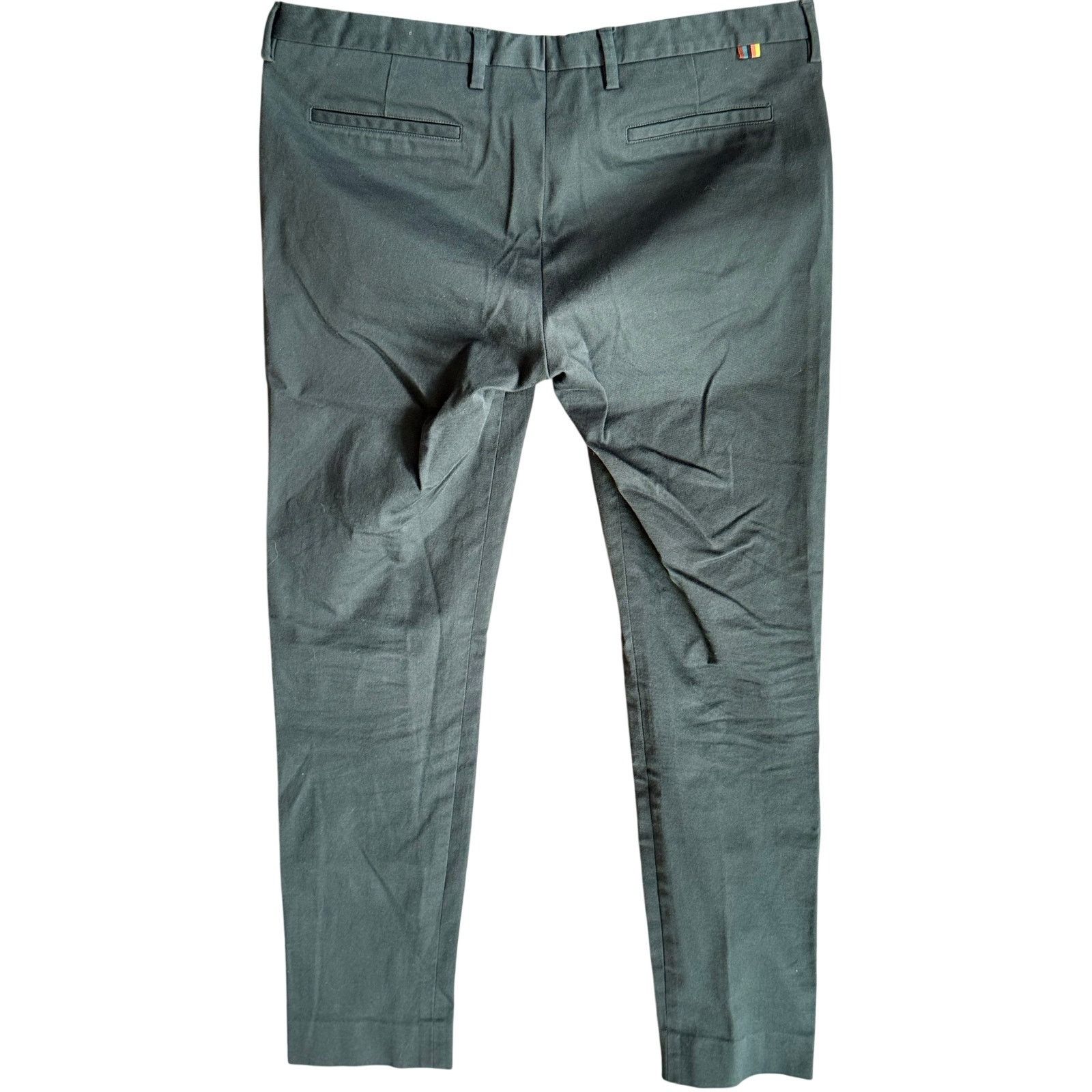 Paul Smith Paul Smith Dark Olive Cotton Trousers Size 40L - 3 Thumbnail
