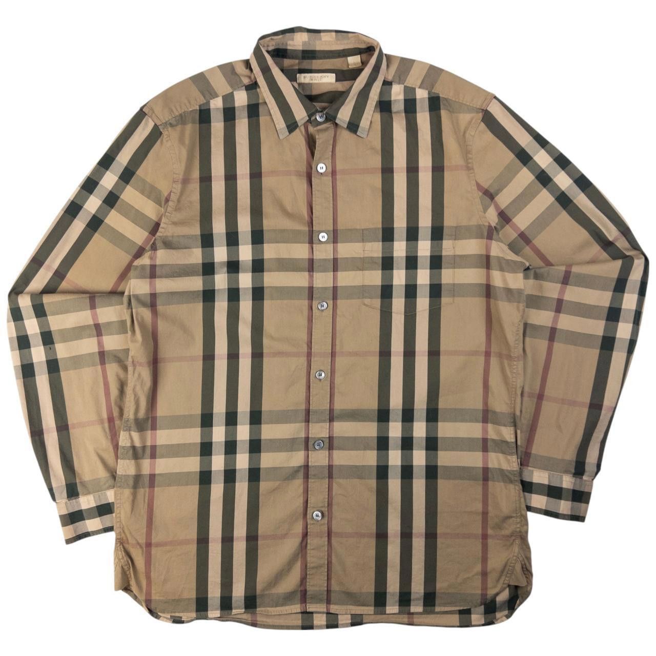 Vintage Burberry Nova Check Long Sleeve Shirt Size M