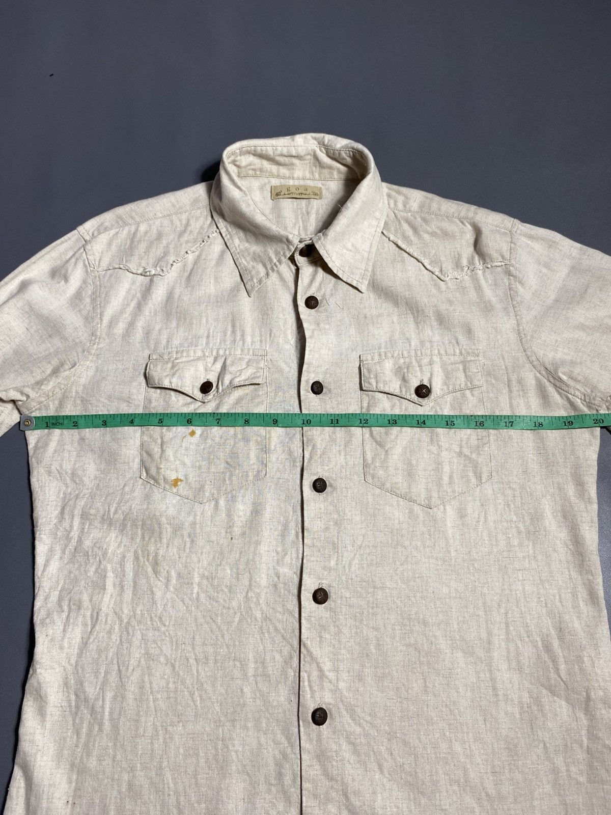 GOA GOA Distressed Button Up Western Shirt Size US M / EU 48-50 / 2 - 9 Thumbnail