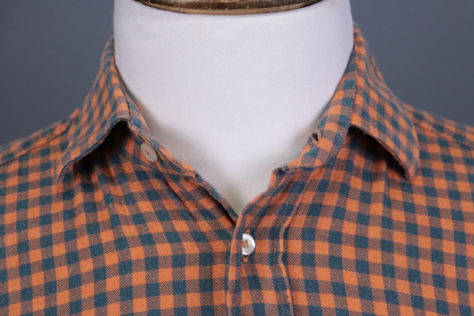 Etro Etro Milano Brown Check Button Down Shirt Size 39 Size US M / EU 48-50 / 2 - 6 Thumbnail
