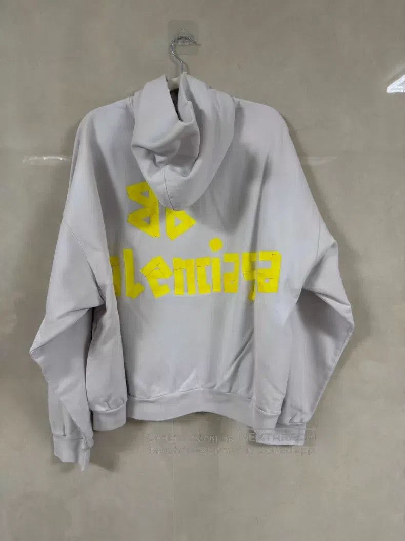 Balenciaga Balenciaga Hole Lettering Print Hooded Sweatshirt Size US S / EU 44-46 / 1 - 2 Thumbnail