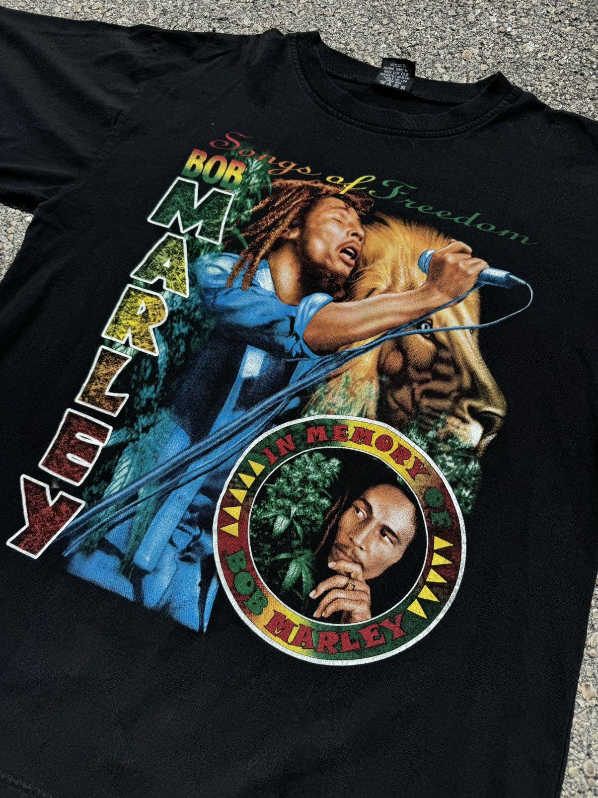 Rap Tees 00s Bob Marley Songs of Freedom memorial rap tee reggae Size US XL / EU 56 / 4 - 5 Thumbnail