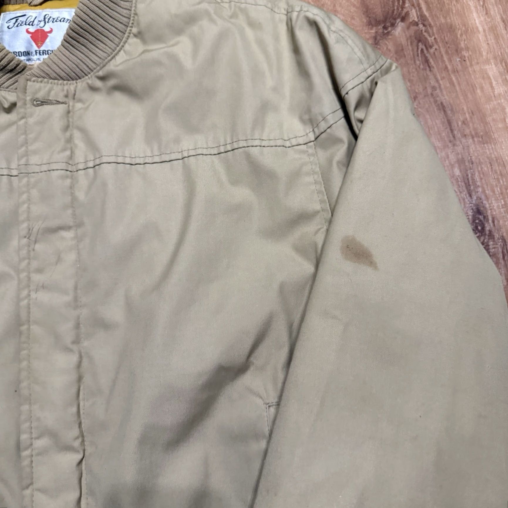 Vintage VINTAGE 60s Field & Stream Gordon & Ferguson Lined Bomber Jacket Mens Size 42 Beige Size US XS / EU 42 / 0 - 5 Thumbnail