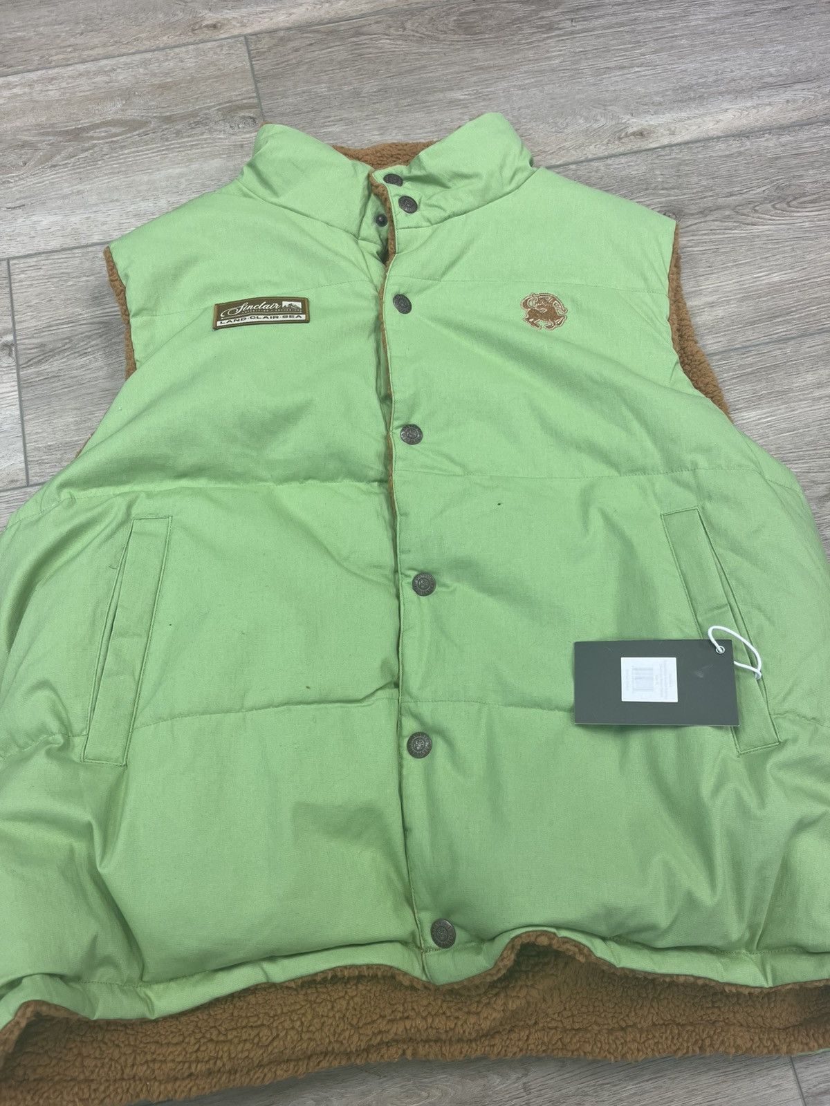 Sinclair Sherpa Reversible Vest Green