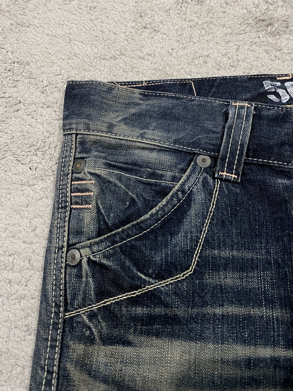 Edwin NEED GONE ‼️ Edwin 503 Blue Trip Black Flare Washed Denim Size US 31 - 13 Thumbnail