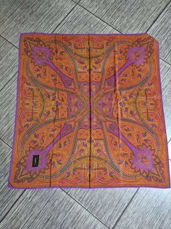 Yves Saint Laurent Yves Saint Laurent Silk Vintage Scarf Size ONE SIZE - 4 Thumbnail
