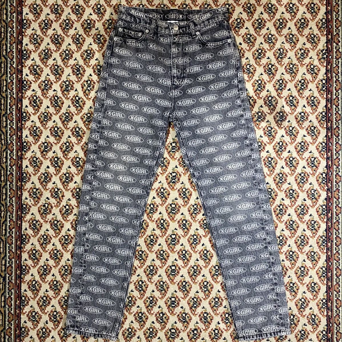 Designer × Japanese Brand X-Girl Oval LG Denim PT Women’s Jeans Size 27" / US 4 / IT 40 - 1 Thumbnail
